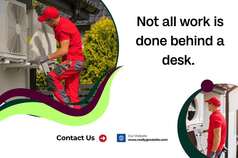 Niet al het werk gebeurt achter een bureau.