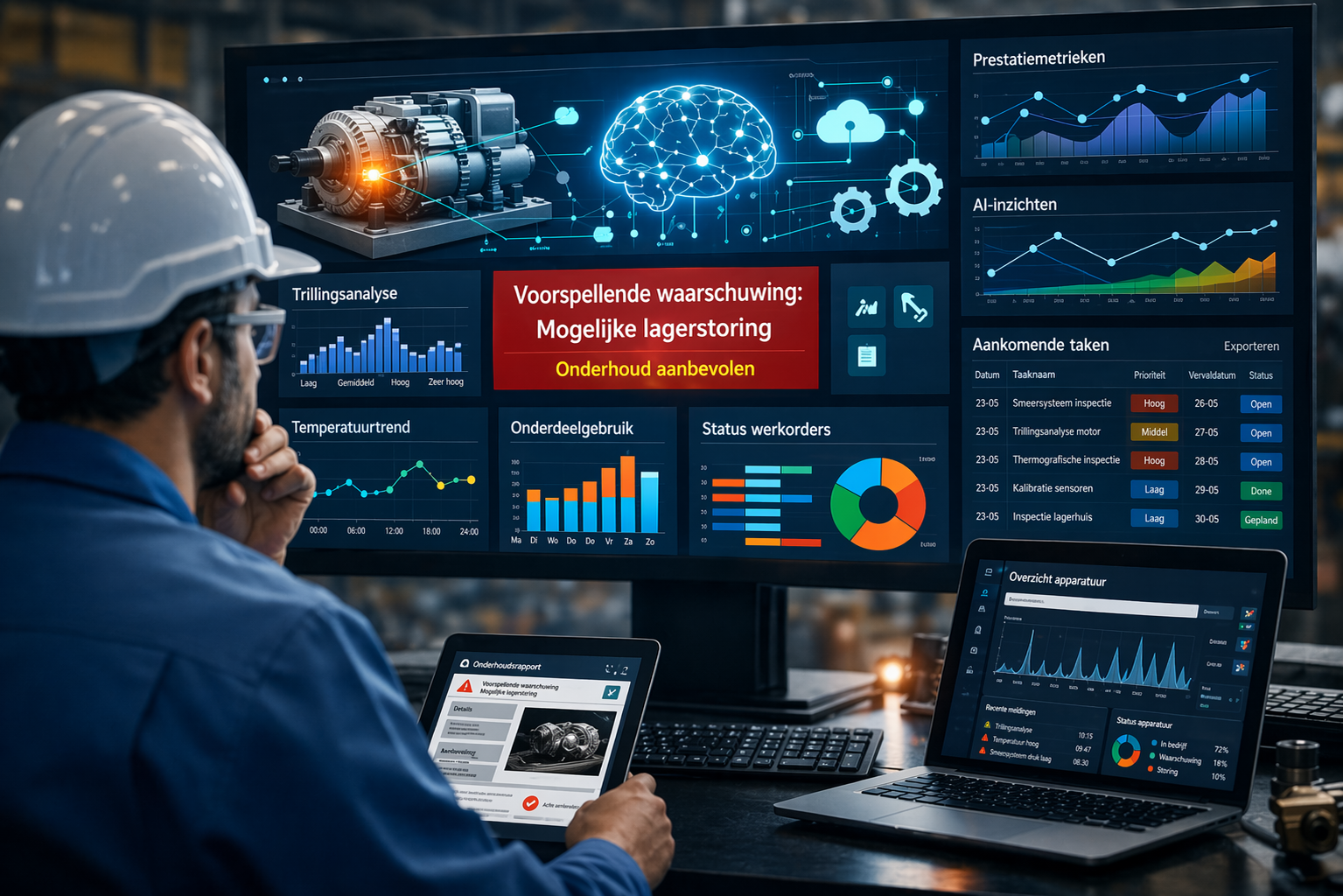AI-gestuurd onderhoudsbewakingsstation