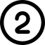 Step 2 in a multi-step sequence, shown as a black number 2 inside a circle used as a step indicator.