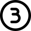 Circle badge with the number 3 indicating Step 3 as part of a multi-step guide
