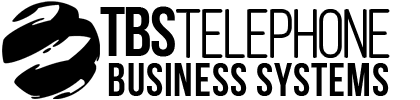 IBS Telephone Business Systems logo with a black circular swoosh beside the company name