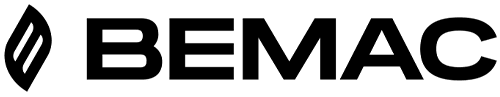 BEMAC logo with a stylized leaf icon to the left of the bold wordmark