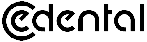 Cadental logo in black with a stylized circular 'C' embracing the word 'dental'.