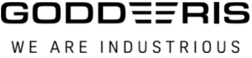 Brand logo with a bold stylized wordmark and the tagline 'WE ARE INDUSTRIOUS' beneath.